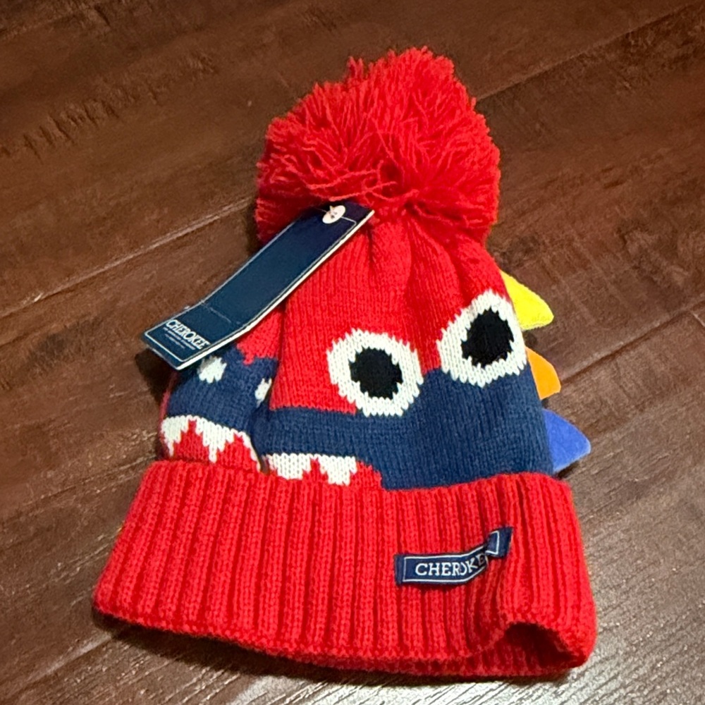 Red Monster Beanie for Kids